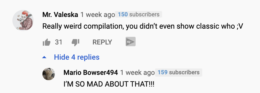 youtube comments